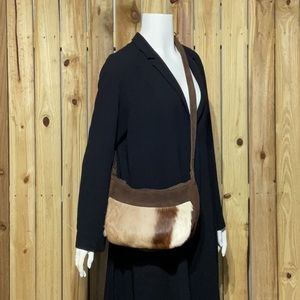 Vtg Cowhide Country Crossbody Bag